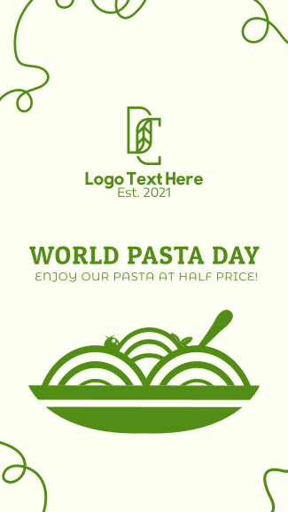 Tasty Pasta Vector Facebook story