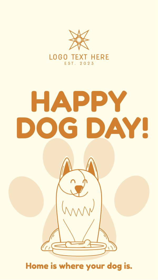 Smiling Dog Instagram Story Design Image Preview
