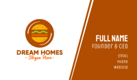 Round Burger Plate Business Card Image Preview