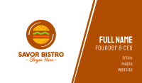 Round Burger Plate Business Card Image Preview