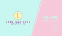 Pastel Feminine Store Letter Business Card Design