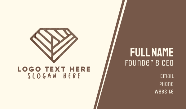 Brown Rustic Diamond Business Card Design Image Preview