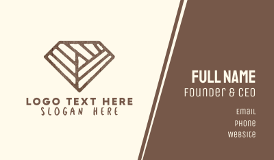 Brown Rustic Diamond Business Card Image Preview
