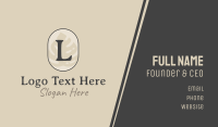 Organic Earth Tones Lettermark Business Card Image Preview