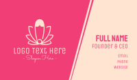 Pink Lotus Safety Pin Business Card Design