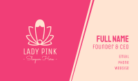 Pink Lotus Safety Pin Business Card Image Preview