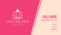 Pink Lotus Safety Pin Business Card Preview