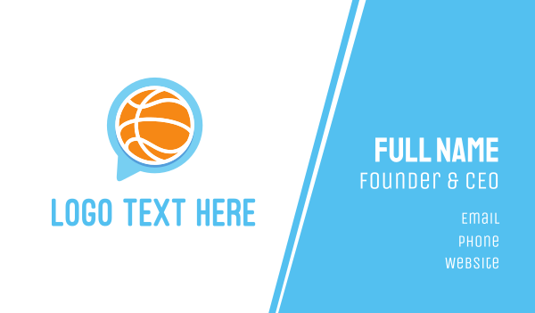 Basketball Sport Chat Business Card Design Image Preview