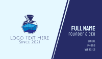 Blue Perfume Bottle Business Card Design