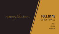 Golden  Minimalist Wordmark Business Card Image Preview