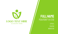 Green Human Flower Business Card Preview