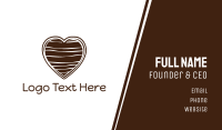 Chocolate Heart Business Card Image Preview
