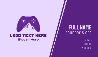 Violet Mountain Game Controller Business Card