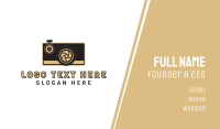 Vintage Brown Camera Business Card Design