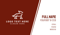 Wild White Fox  Business Card Image Preview