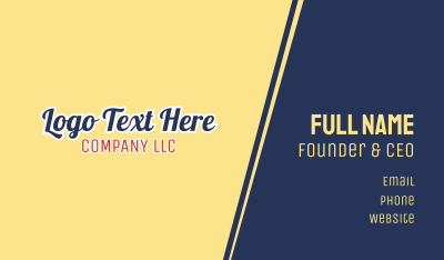 American Company Text Font Business Card Image Preview