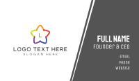 Rainbow & Star Business Card Preview