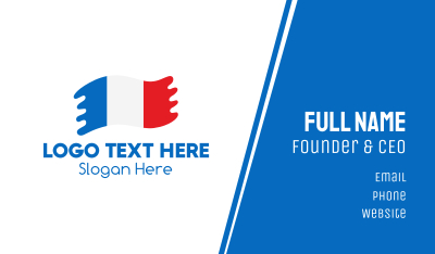 Modern French Flag  Business Card Image Preview