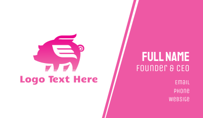 Flying Pink Pig Business Card