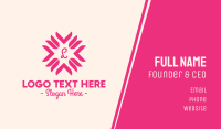 Pink Tulip Lettermark Business Card Image Preview