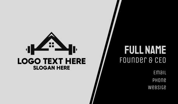 Weights Gym House Business Card Design Image Preview