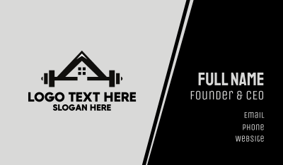 Weights Gym House Business Card