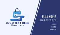 Tech Shopping Bag Business Card Design Image Preview