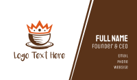 Coffee Cup King Business Card Design