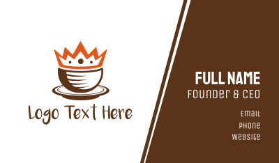 Coffee Cup King Business Card Image Preview