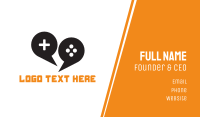 Game Forum Chat Business Card Design