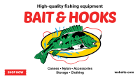 Bait & Hooks Fishing Facebook Event Cover Design