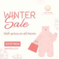 Polar Bear Shopping Linkedin Post Image Preview
