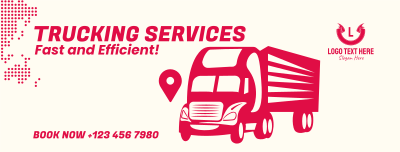 Truck Courier Service Facebook cover Image Preview