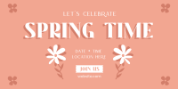 Springtime Celebration Twitter Post Design