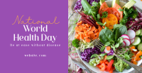 Minimalist World Health Day Greeting Facebook ad Image Preview