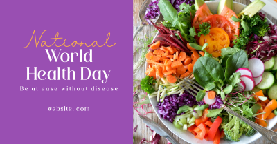 Minimalist World Health Day Greeting Facebook ad Image Preview