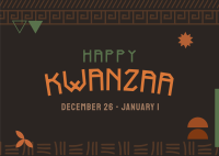 Traditional Kwanzaa Postcard Design