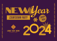 Countdown to New Year Postcard Image Preview