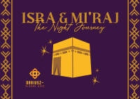 Isra and Mi'raj Postcard Design