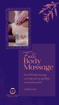 Luxe Body Massage Instagram story Image Preview