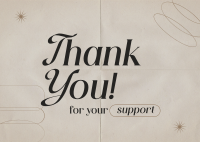 Minimalist Thank You Postcard Image Preview