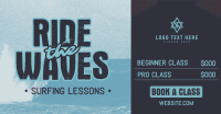 Ride the Waves Surf Class Facebook Ad Preview