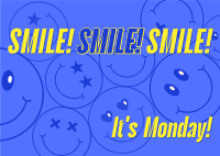 Monday Motivation Smile Postcard Image Preview