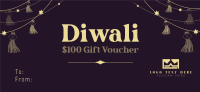 Diwali Festival Gift Certificate Image Preview
