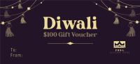 Diwali Festival Gift Certificate Design
