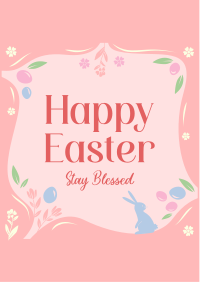 Blessed Easter Greeting Flyer Design