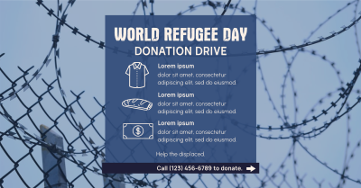 World Refugee Day Donation Drive Facebook ad Image Preview