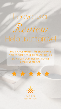 Minimalist Customer Feedback Instagram Reel Image Preview