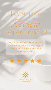 Minimalist Customer Feedback Instagram reel Image Preview