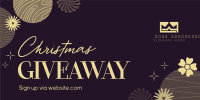 Abstract Christmas Giveaway Twitter post Image Preview
